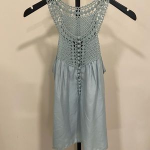 BCBG Crochet top mint colored size xs.